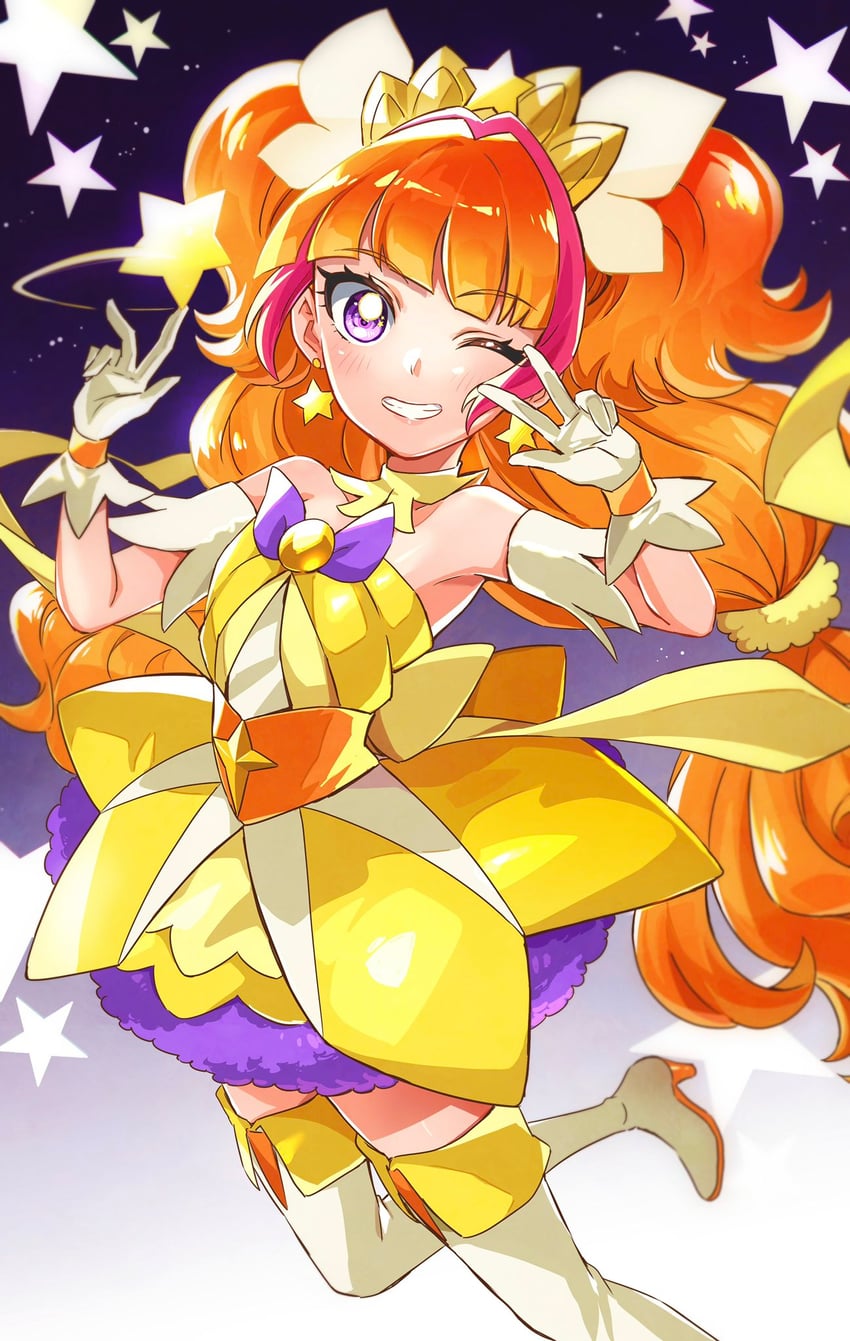 amanogawa kirara and cure twinkle (precure and 1 more) drawn by sharumon