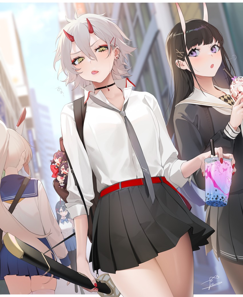 ayanami, noshiro, suzuya, nagara, kinu, and 2 more (azur lane) drawn by ohisashiburi