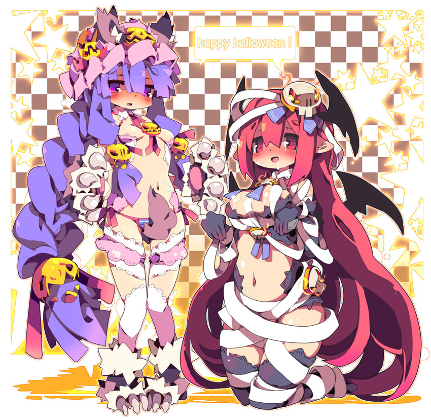 patchouli knowledge and koakuma (touhou and 1 more) drawn by dangomushi