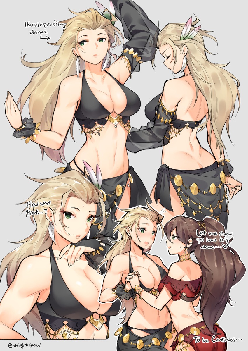 primrose azelhart and h'aanit (octopath traveler and 1 more) drawn by ge-b