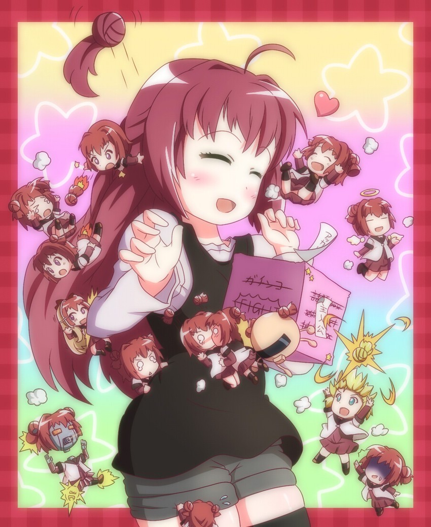 toshinou kyouko, akaza akari, akaza akane, and ganbo (dragon ball and 1 more) drawn by kani_club