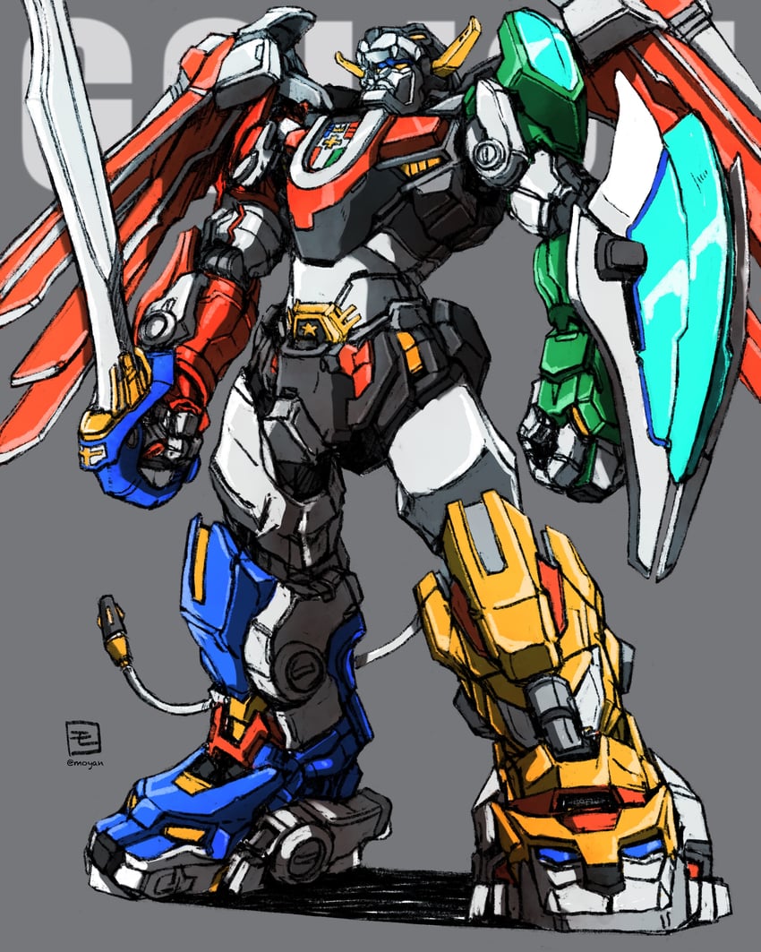 golion and lion voltron (voltron and 2 more) drawn by moyan