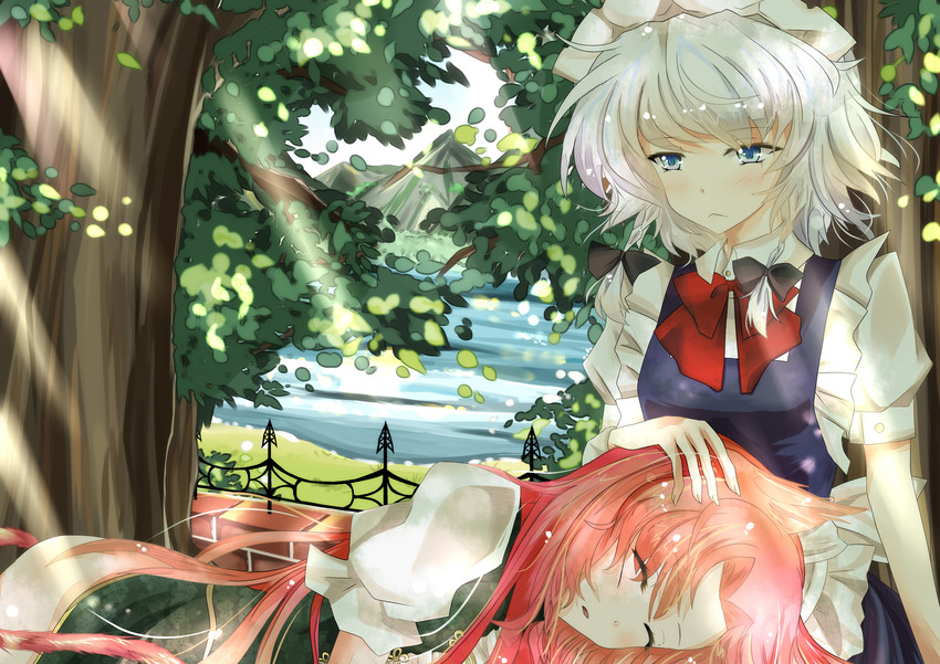 izayoi sakuya and hong meiling (touhou) drawn by shiyuu_eriisago