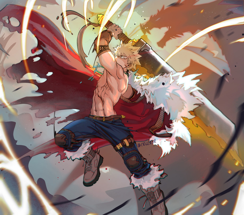 bakugou katsuki (boku no hero academia) drawn by milmil_(wa_ten'nendesu)