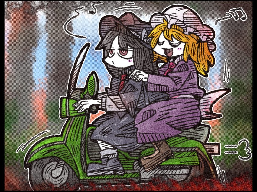 usami renko and maribel hearn (touhou) drawn by suenari_(peace)