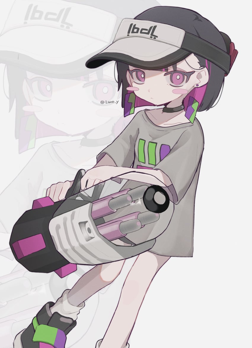 nira-chan (splatoon and 2 more) drawn by laze_y