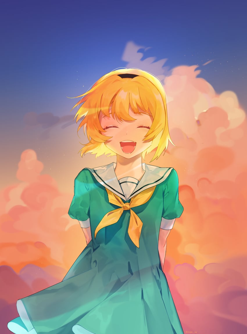 houjou satoko (higurashi no naku koro ni) drawn by softcr3am