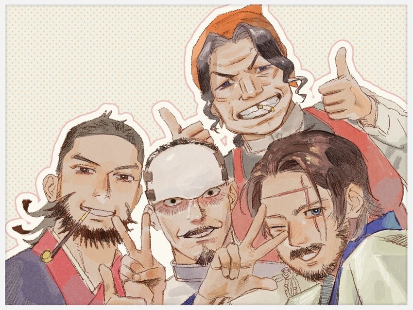 tsurumi tokushirou, kiroranke, wilk, and sofia (golden kamuy) drawn by 99814070