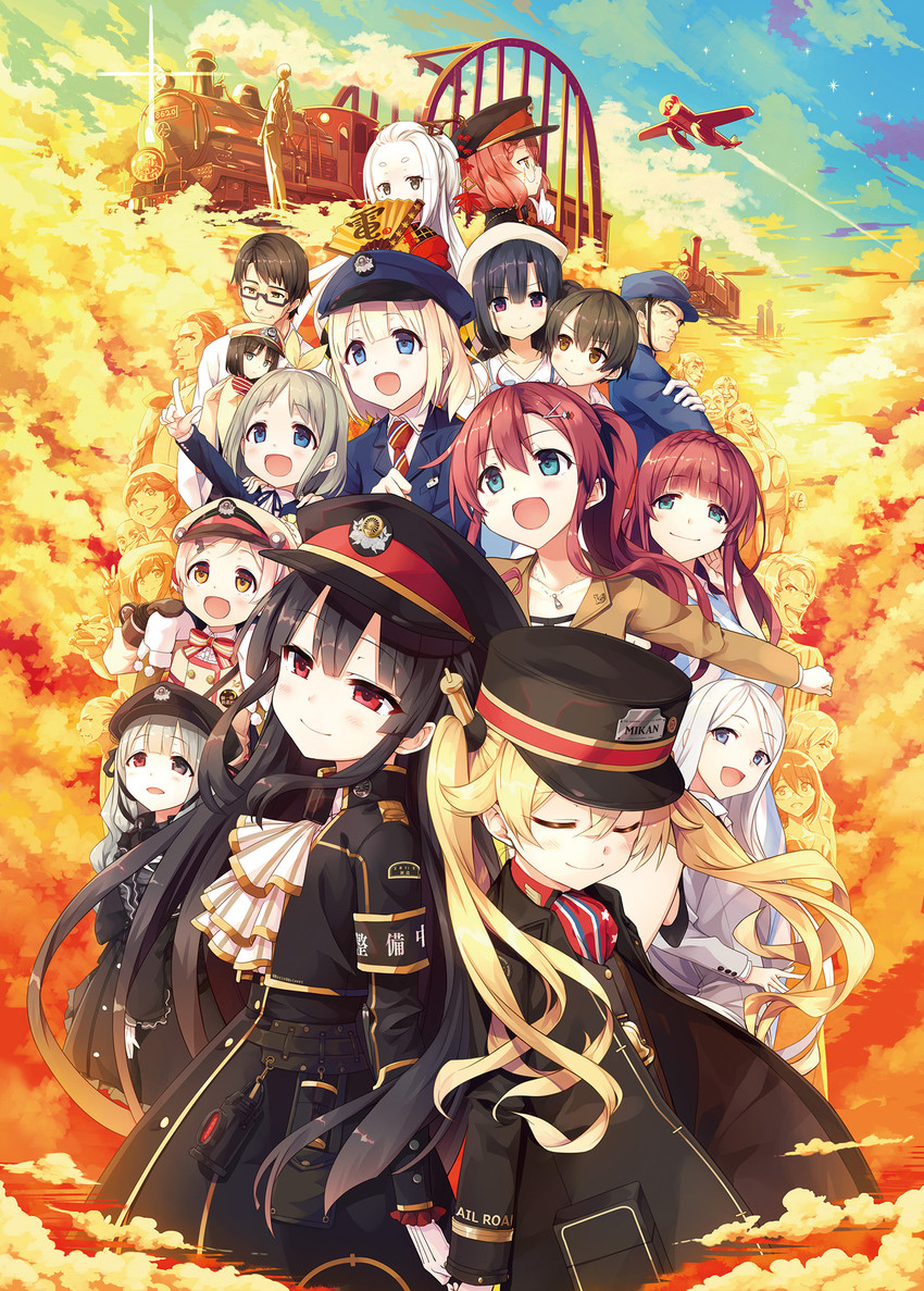 hachiroku, migita hibiki, hinai paulette, hayase fukami, reina, and 10 more (maitetsu) drawn by cura