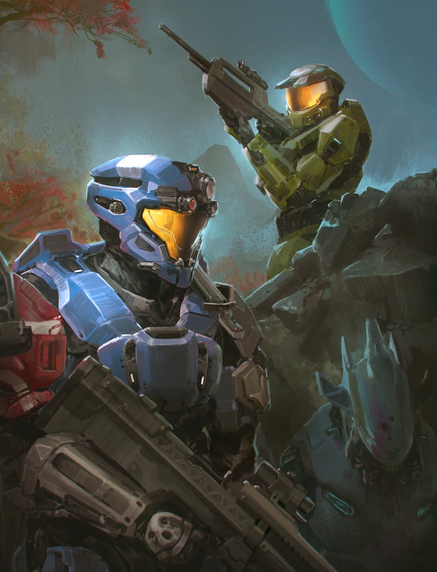 master chief (halo and 1 more) drawn by tdspiral