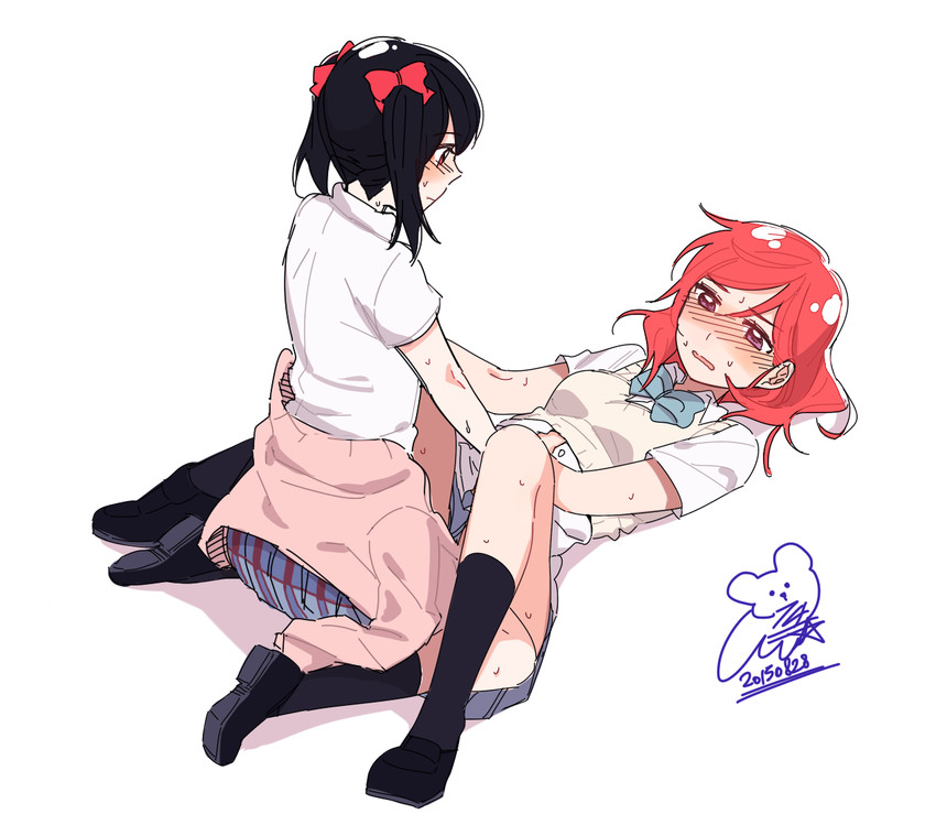 nishikino maki and yazawa nico (love live! and 1 more) drawn by 14_(vision5032)