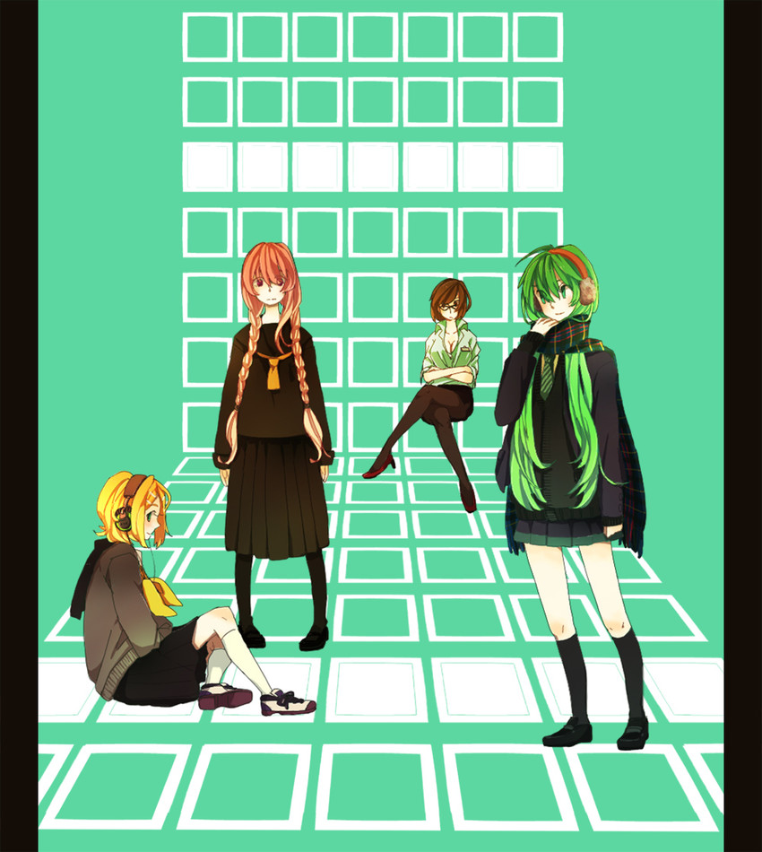 hatsune miku, kagamine rin, megurine luka, and meiko (vocaloid) drawn by ogi_(sham00)