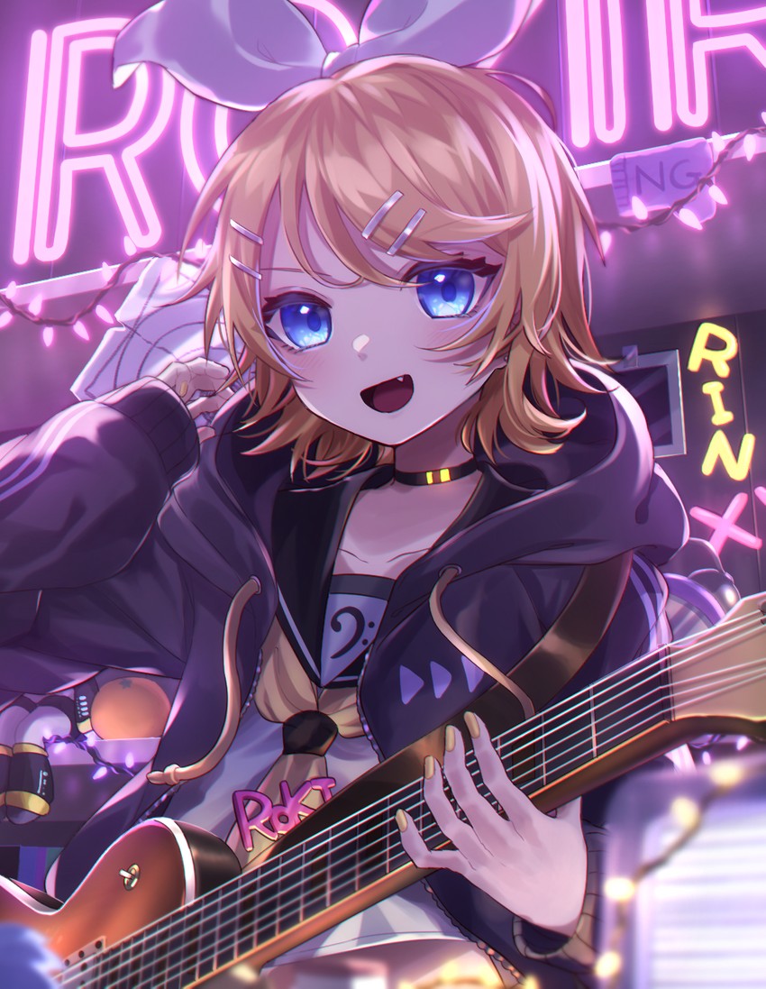 kagamine rin (vocaloid and 1 more) drawn by soramame_pikuto