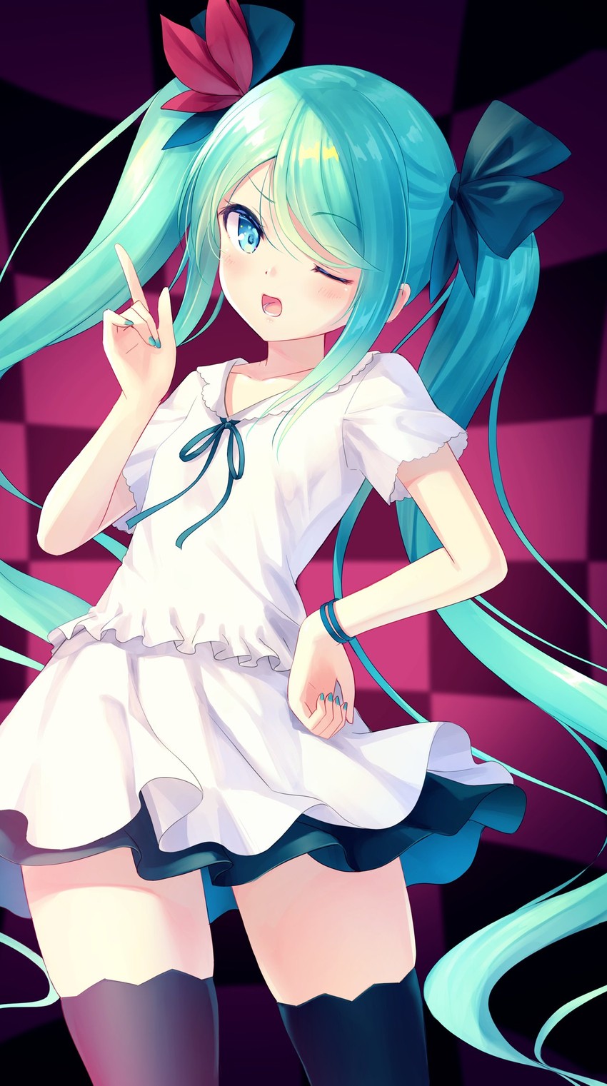hatsune miku (vocaloid and 1 more) drawn by na-ga