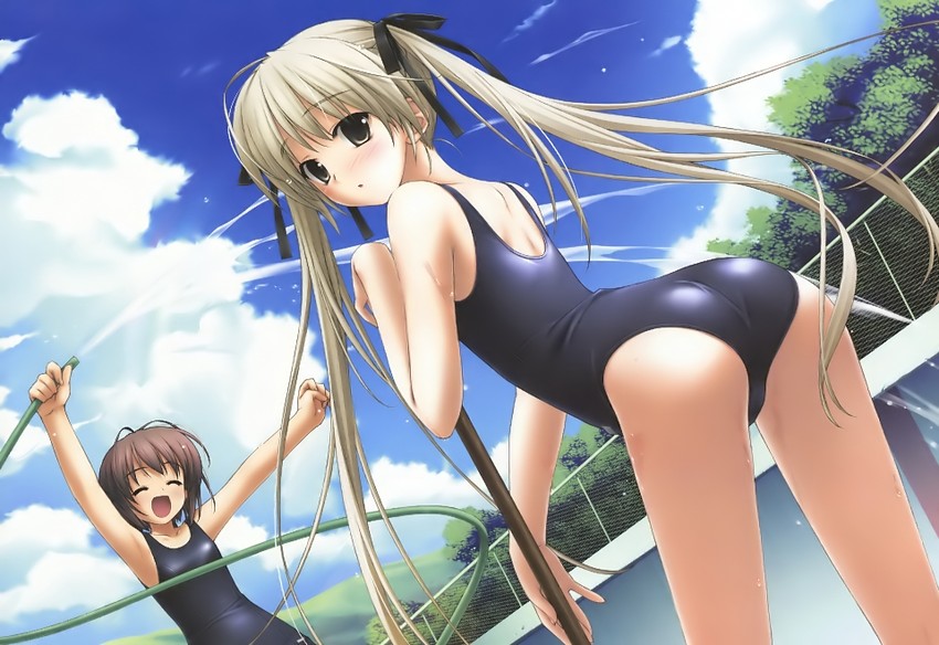 kasugano sora and amatsume akira (yosuga no sora) drawn by hashimoto_takashi