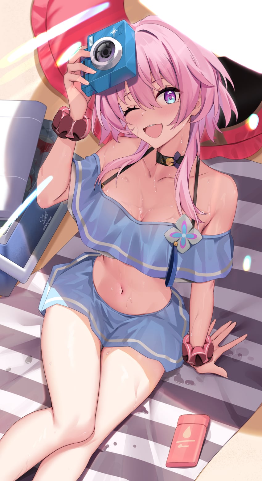 march 7th (honkai and 1 more) drawn by skai_kun
