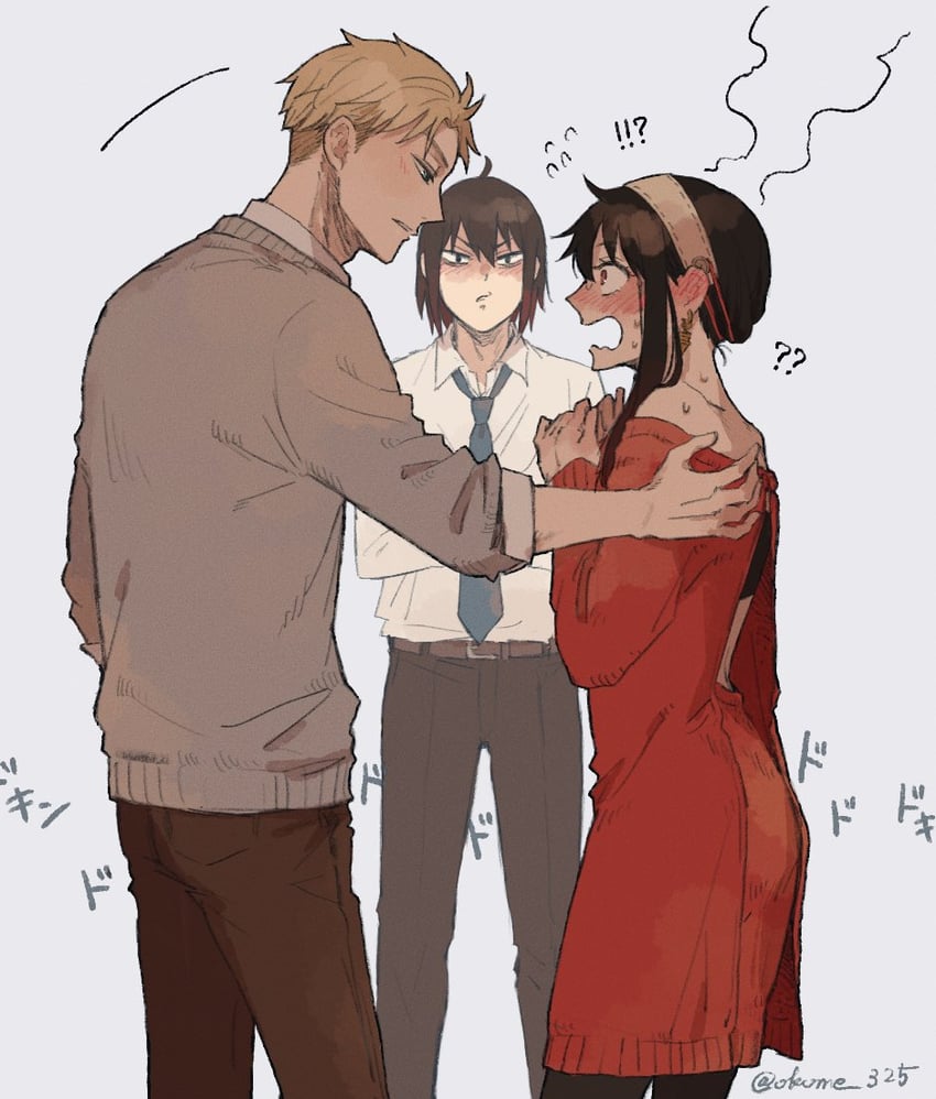 yor briar, twilight, and yuri briar (spy x family) drawn by okome_325