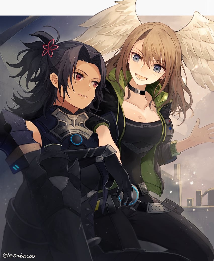eunie and ashera (xenoblade chronicles and 1 more) drawn by leaf_(esabacoo)