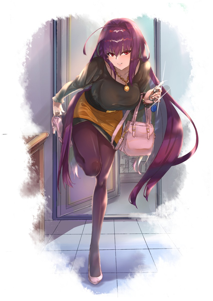 scathach (fate and 1 more) drawn by kinoko_(shikimylove)