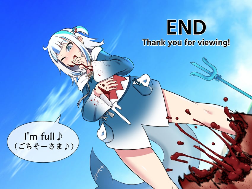 gawr gura (hololive and 1 more) drawn by yuuki_takara