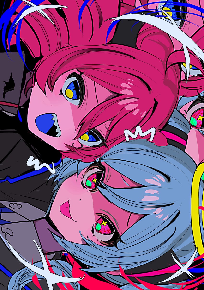 hatsune miku and kasane teto (vocaloid and 2 more) drawn by momae_mac