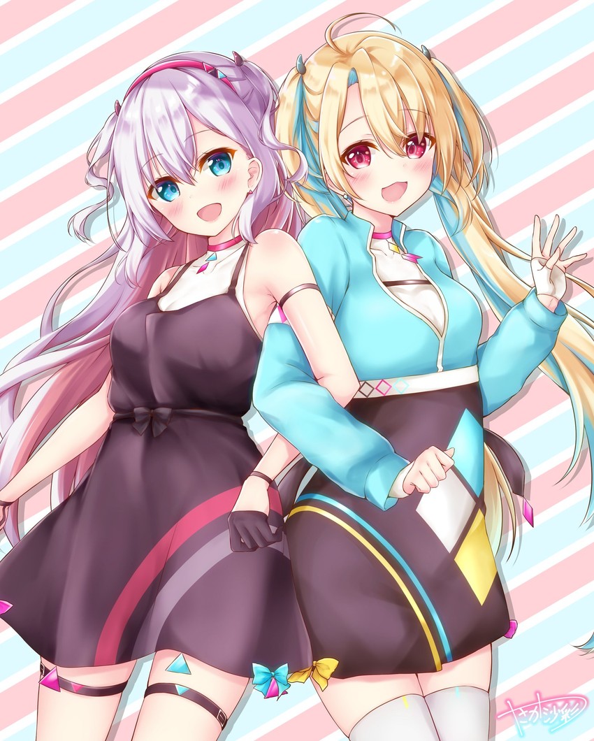 musubime yui and minase shia (avatar 2.0 project) drawn by yasaka_(astray_l)