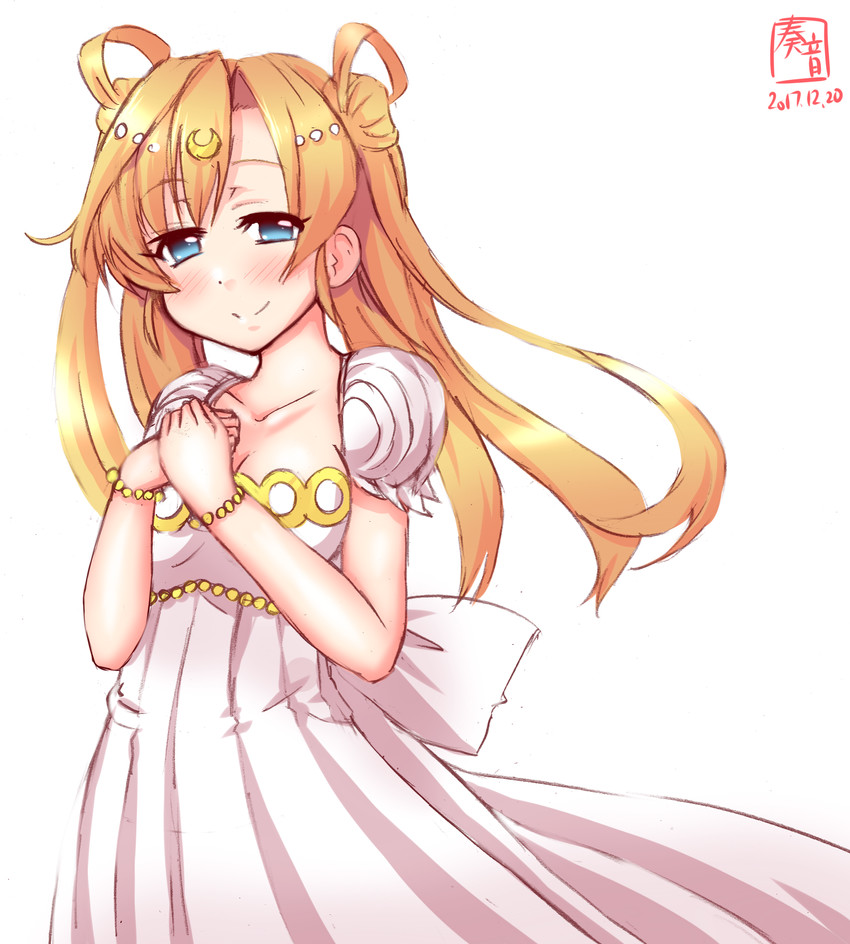 abukuma and princess serenity (kantai collection and 1 more) drawn by kanon_(kurogane_knights)