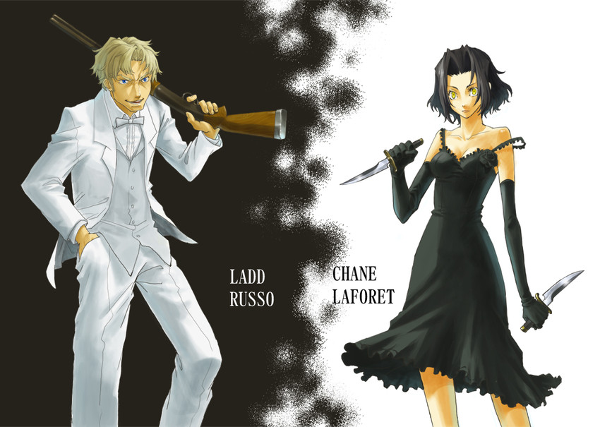 chane laforet and ladd russo (baccano!) drawn by tamuramaro