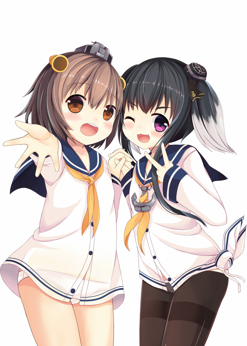 yukikaze and tokitsukaze (kantai collection) drawn by sakuraba_hikaru_(loveindog)