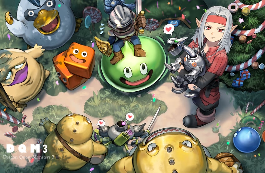 slime, pisaro, slime knight, platypunk, box slime, and 4 more (dragon quest and 1 more) drawn by level-00