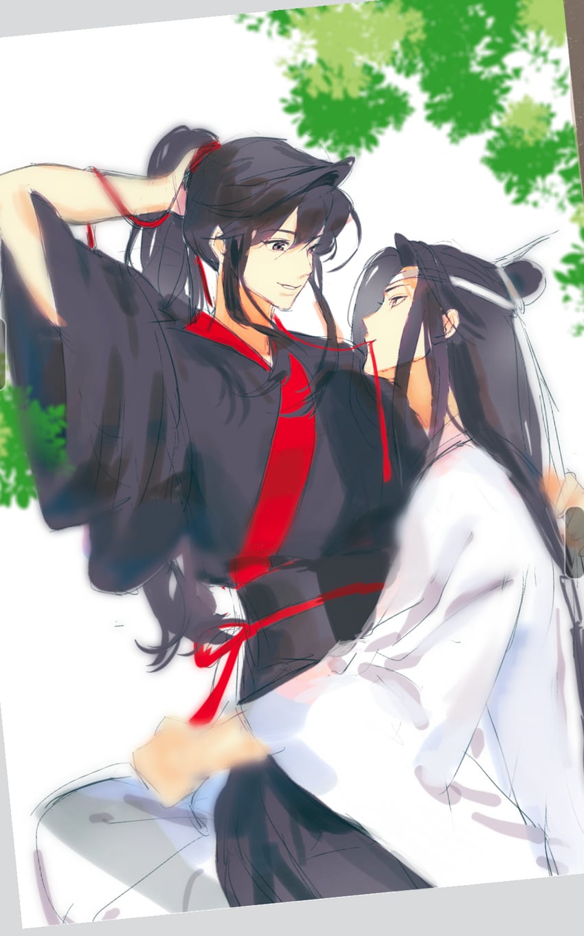 wei wuxian and lan wangji (modao zushi) drawn by shenzhang10011