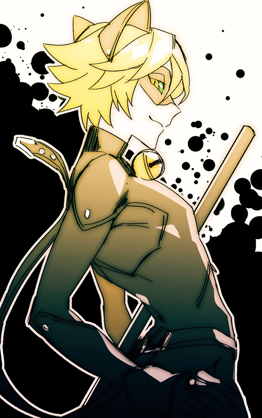 adrien agreste and chat noir (miraculous ladybug) drawn by sabu_(sa-bu)