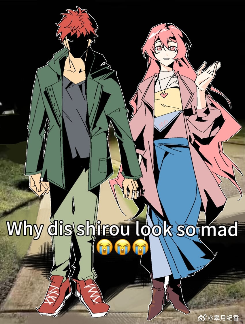 emiya shirou and momomiya shizuku (original and 2 more)