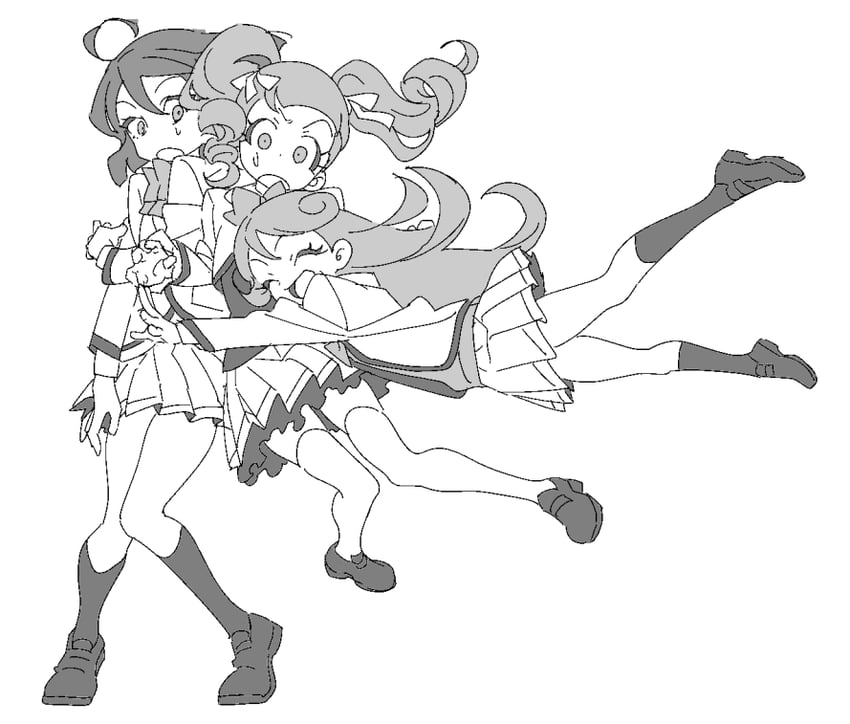 akagi anna, shido mel, and midorikawa sara (pretty series and 1 more) drawn by zashima