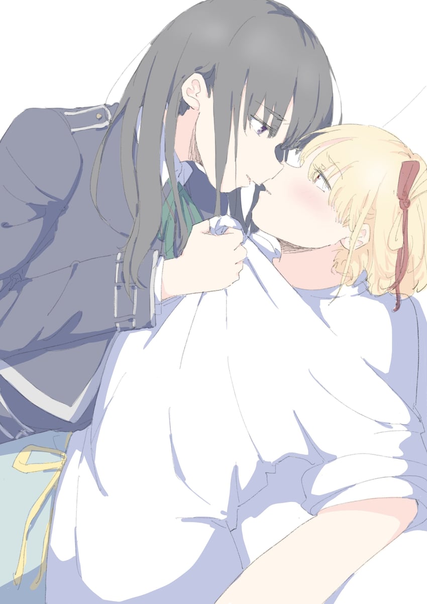 nishikigi chisato and inoue takina (lycoris recoil) drawn by daimyo0208