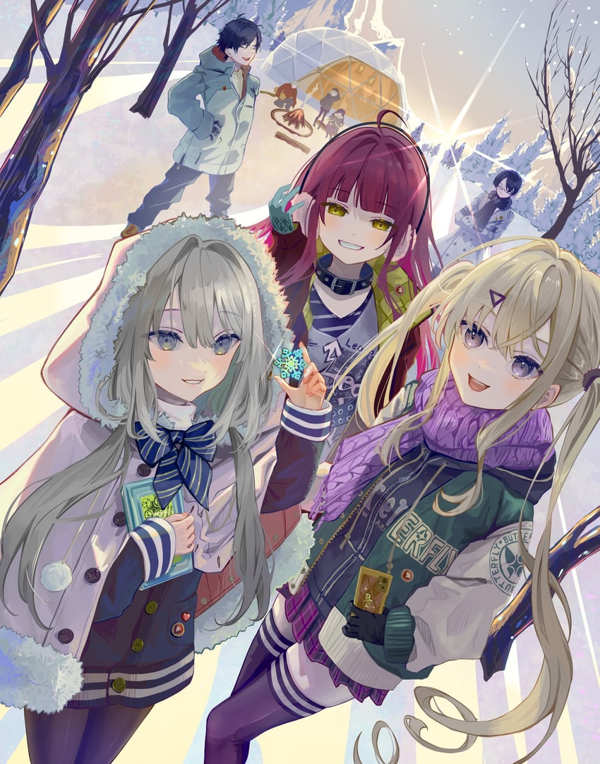 fujikawa mia, taira akira, machimura reona, saimon takaaki, and hiruda kiriko (loopers) drawn by ito_lab