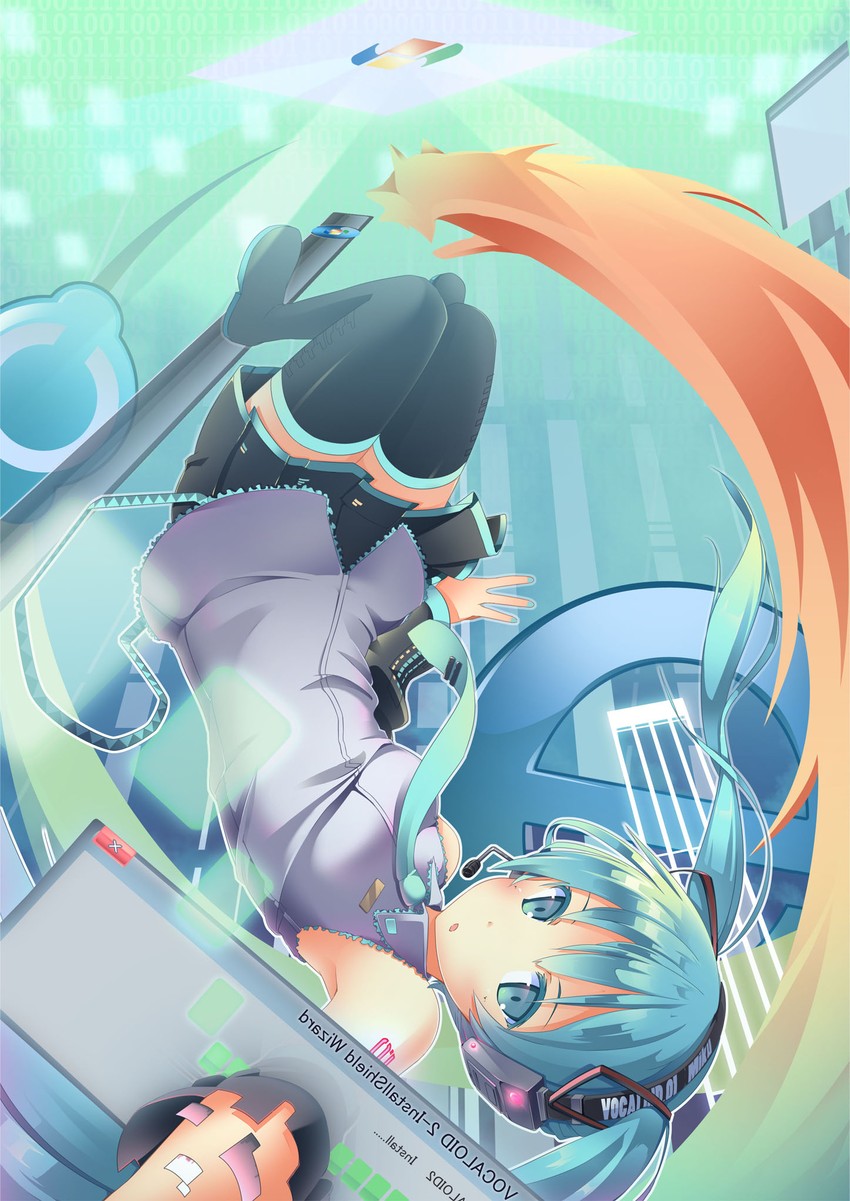 hatsune miku (vocaloid and 5 more) drawn by moti_ken