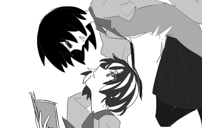 hanekawa tsubasa and oshino ougi (monogatari and 1 more) drawn by sonnambulo777