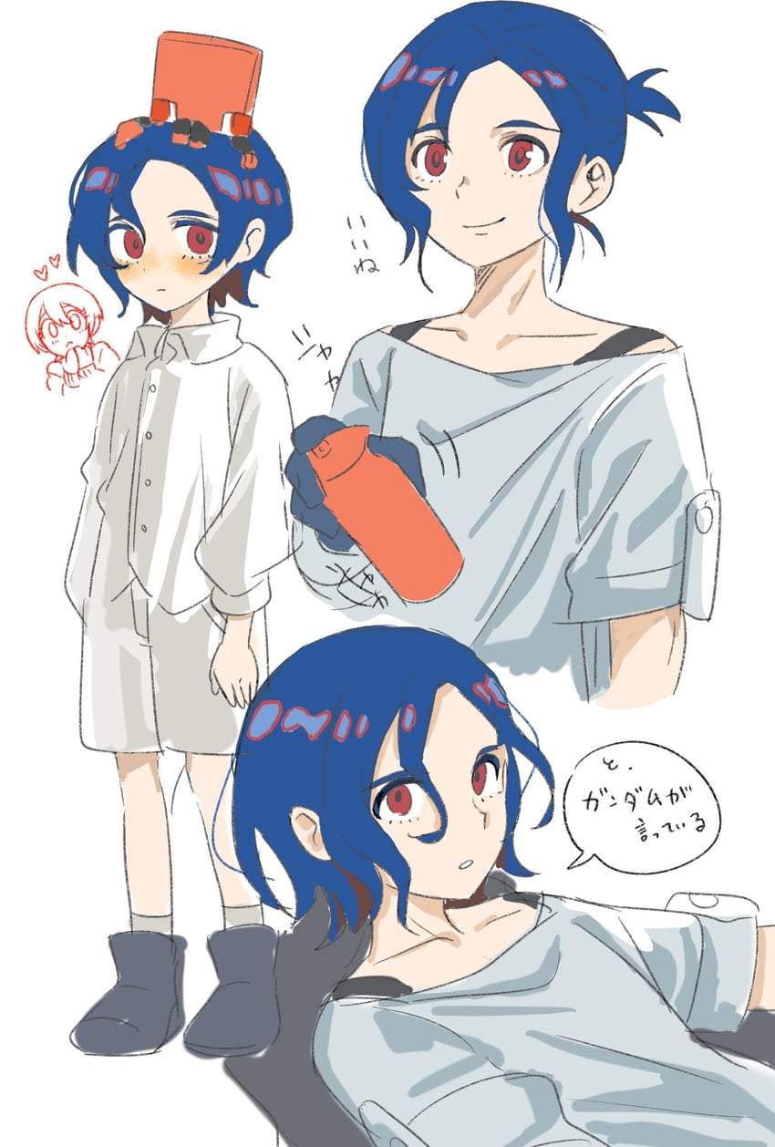 amate yuzuriha, shuji ito, and conch (gundam and 1 more) drawn by turumiya_s