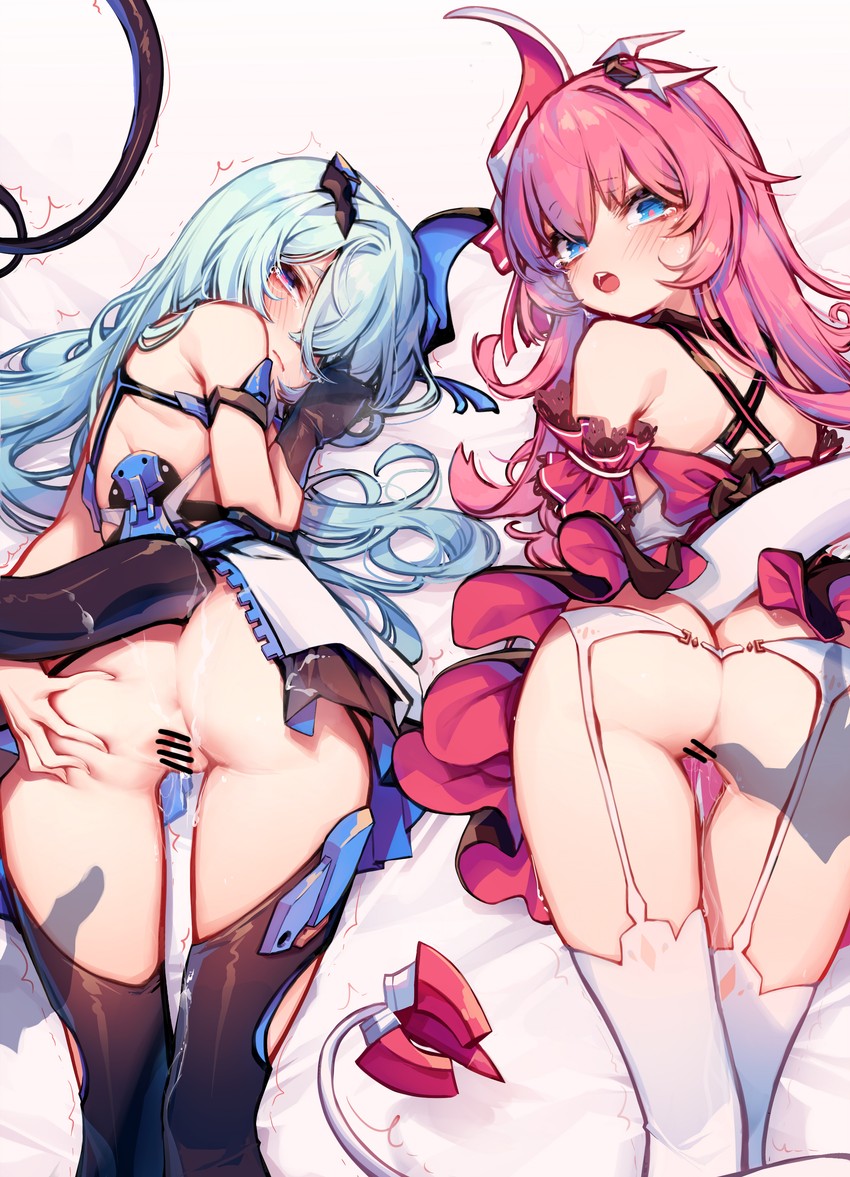 rozaliya olenyeva and liliya olenyeva (honkai and 1 more) drawn by de_da_xianyu