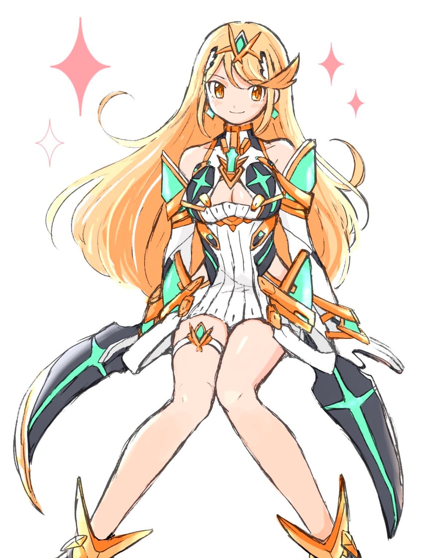 mythra (xenoblade chronicles and 1 more) drawn by kokkou_1