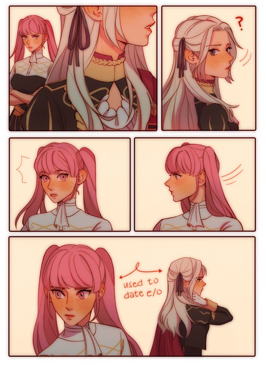 edelgard von hresvelg and hilda valentine goneril (fire emblem and 1 more) drawn by ujugn