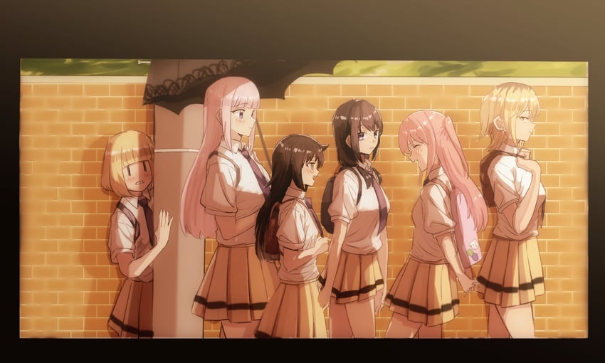 kuroki tomoko, tamura yuri, katou asuka, nemoto hina, uchi emiri, and 1 more (watashi ga motenai no wa dou kangaetemo omaera ga warui!) drawn by kotobuki_(stealth_sendan)