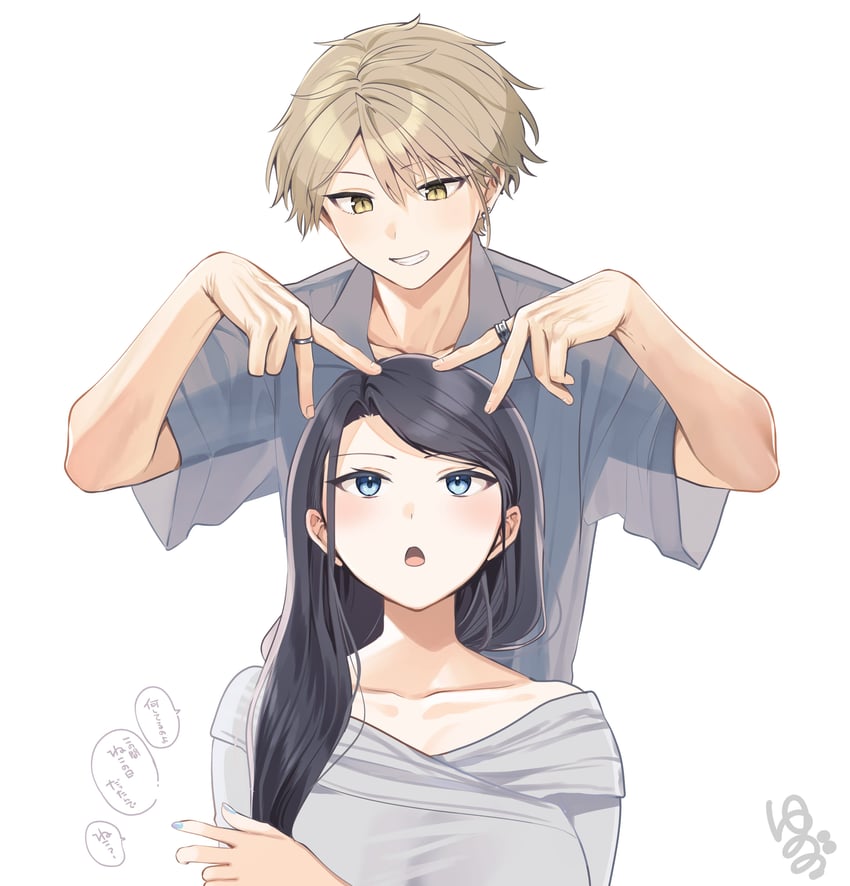 yaotome tsuyako and asuma mitsuya (original) drawn by yunamaro