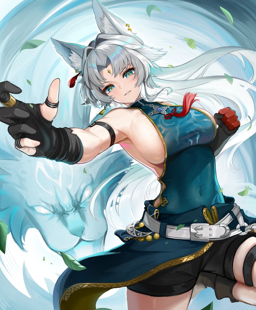feixiao and ecliptic inner beast (honkai and 1 more) drawn by aiwonbin49041