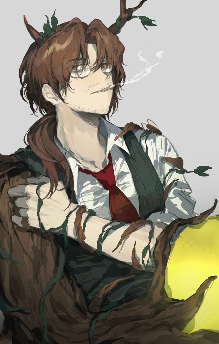 gregor and golden apple (project moon and 1 more) drawn by anzekeye