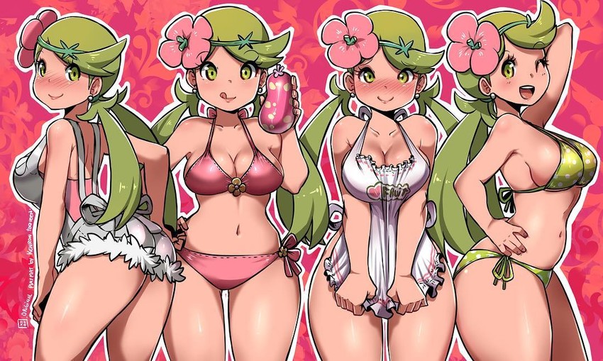 mallow (pokemon and 1 more) drawn by kenron_toqueen