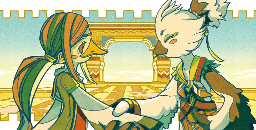 medli and tulin (the legend of zelda and 2 more) drawn by pearjarrr