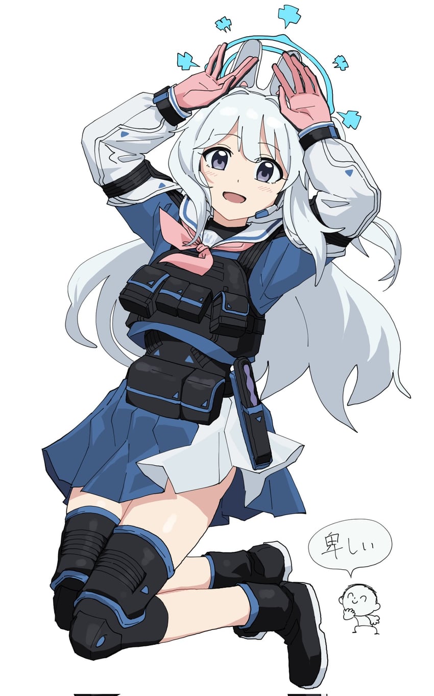 sensei, doodle sensei, and miyako (blue archive) drawn by momomatang