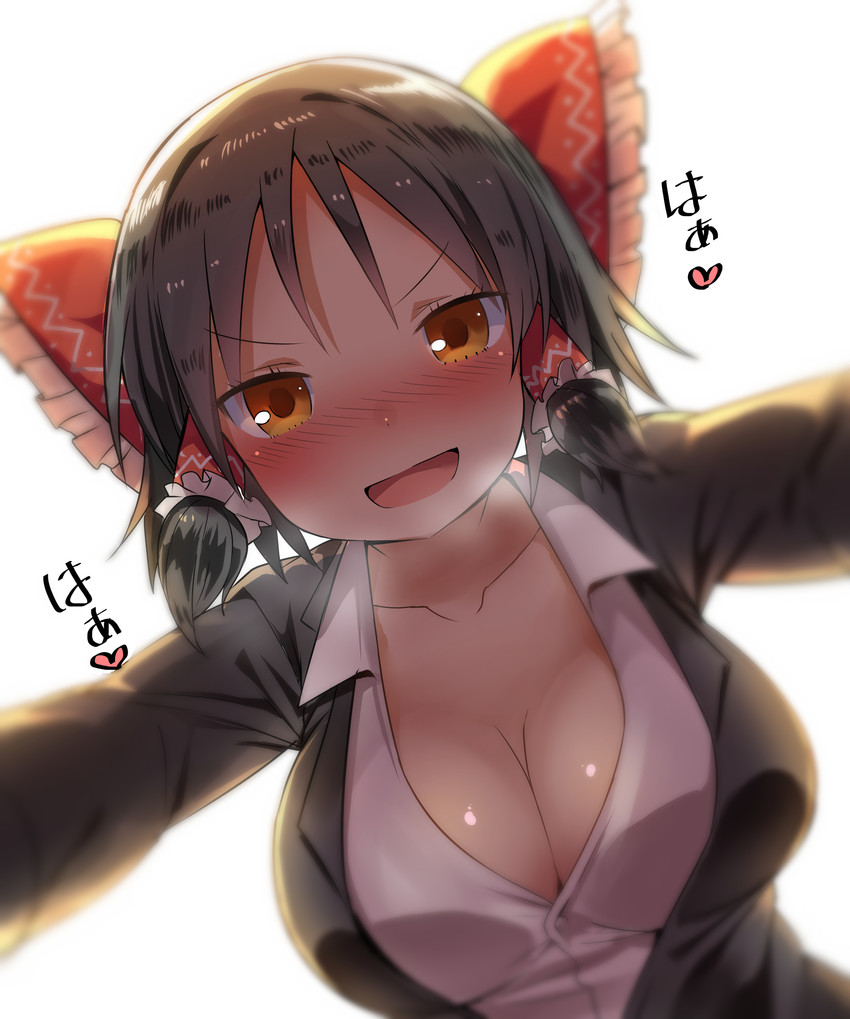 hakurei reimu and sananana (touhou and 1 more) drawn by benjamin_button_suukina_jinsei